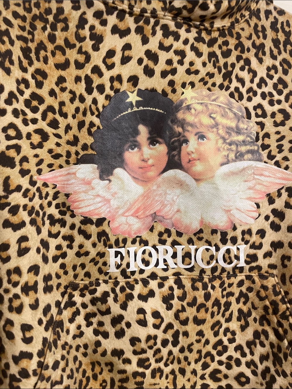 Fiorucci Leopard print Angel Pullover hoodie - Picture 3 of 6